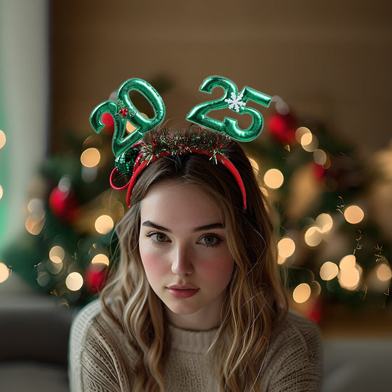 2025 Christmas Headband  Holiday Party Accessory for Women & Girls