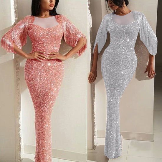 Women’s Slim Fit Party Dress Nightclub Stitching Bodycon Hip Outfit