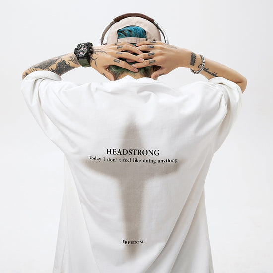 American High Street Men’s T-Shirt  Short-Sleeved Casual Streetwear Top