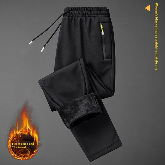 Fleece Lined Waterproof Windproof Soft Shell Pants  Thick Cold-Proof Climbing