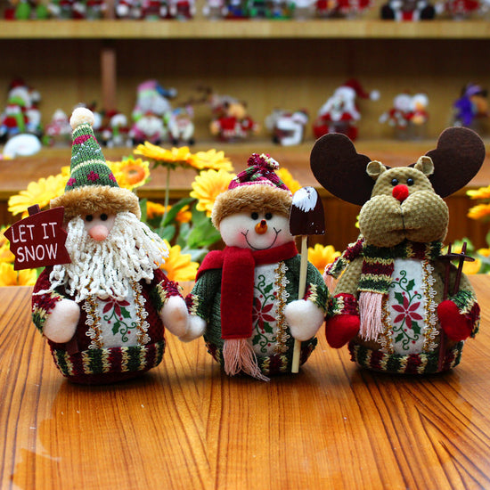 Christmas Elk & Santa Claus Decoration  Festive Holiday Home Ornament