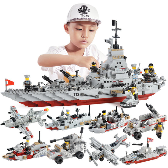 8-in-1 Military Battleship Toy Exciting Boys’ Gift for Play & Collection