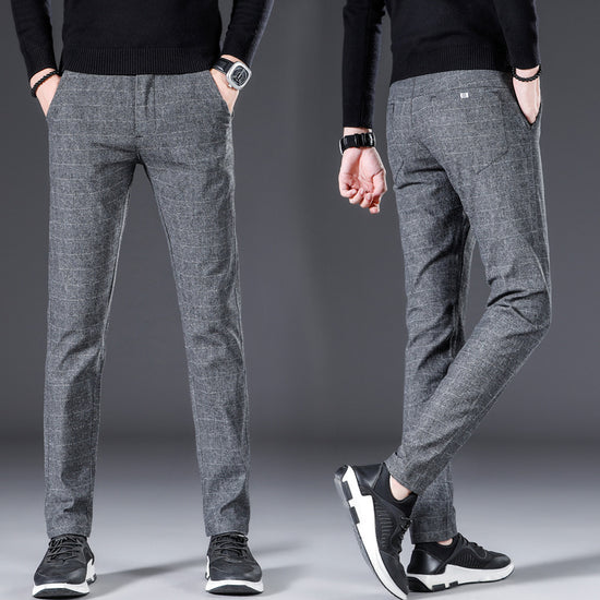 Men’s Smart Stretch Trousers  Slim Fit Formal & Office Wear Pants